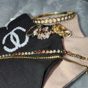 Elegant Black and Beige Women's Accessories Set for Tonya💝